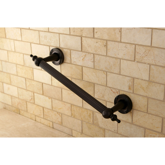 Kingston Brass DR710125 Templeton 12" x 1" O.D. Brass Decorative Grab Bar, Oil Rubbed Bronze