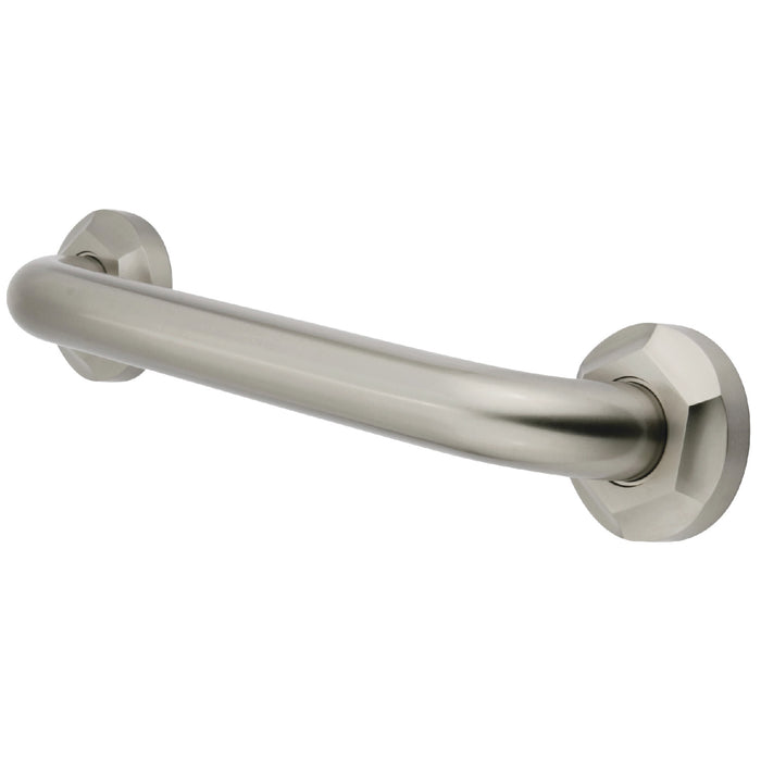 Kingston Brass DR714168 Metropolitan 16" x 1-1/4" O.D. Brass Decorative Grab Bar, Brushed Nickel