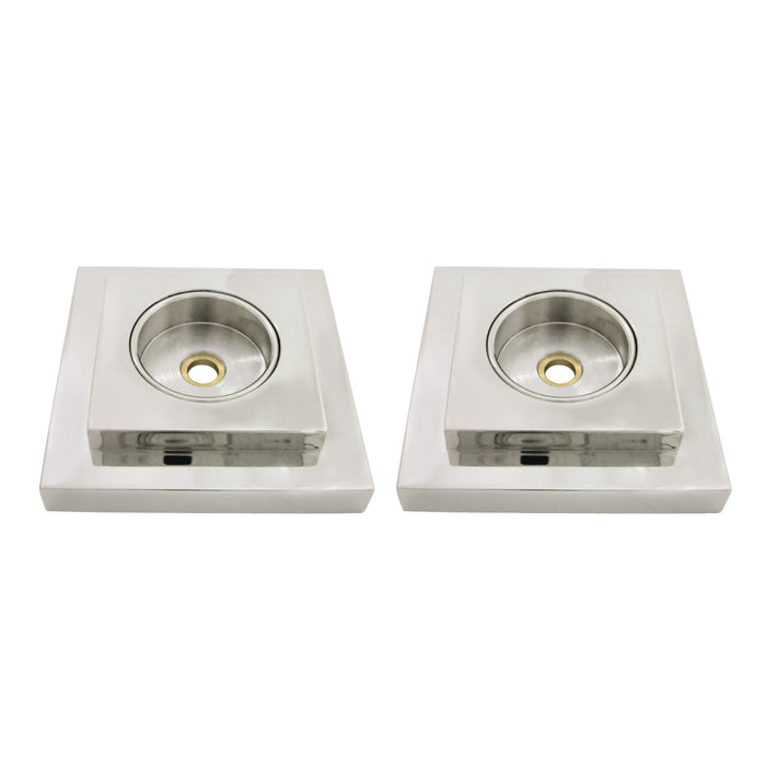 Kingston Brass DRF614126 Claremont 1-1/4" Brass Grab Bar Flange (1 Pair), Polished Nickel