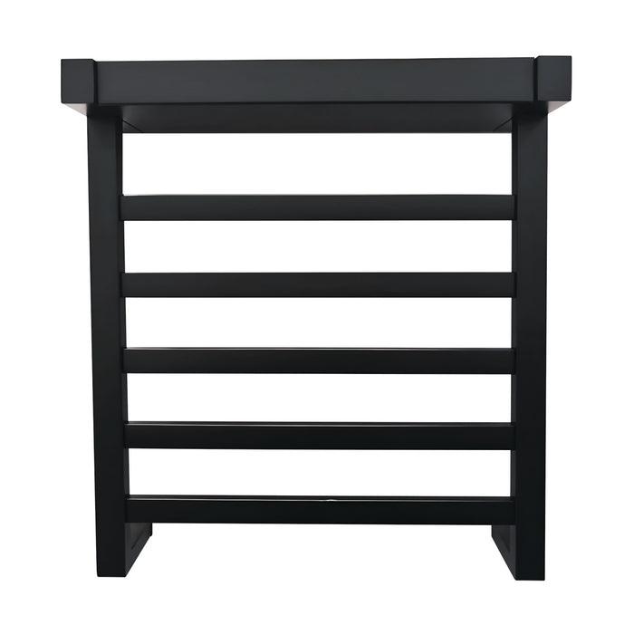 Kingston Brass DTC191750 Markus 20" x 18" Stainless Steel Wall Mount Towel Rack with Shelf, Matte Black