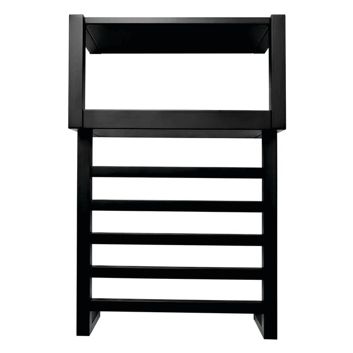 Kingston Brass DTC271750 Markus 28" x 18" Stainless Steel Wall Mount Towel Rack with Shelf, Matte Black