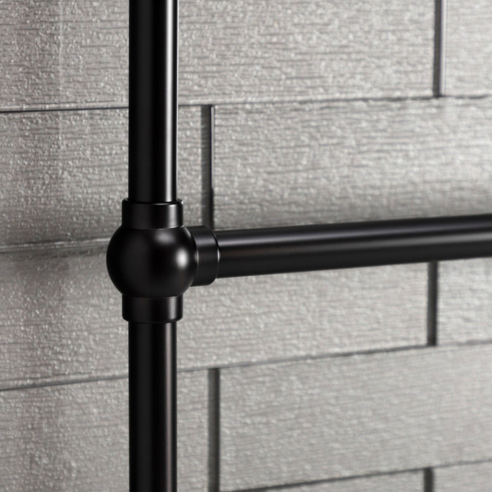Kingston Brass DTC323619MB Maximilien 36" x 32" Brass Wall Mount 3-Tier Towel Rack, Matte Black