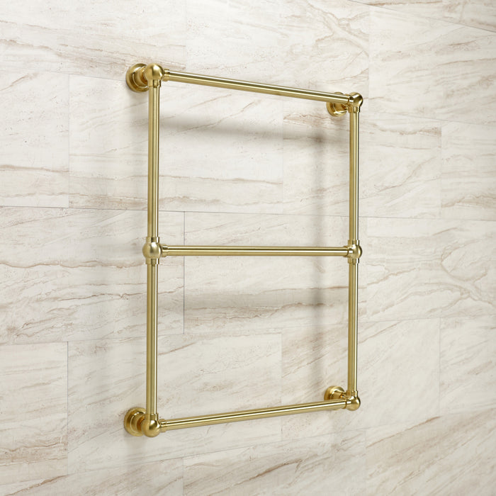 Kingston Brass DTM32243BB Palatine 24" x 32" Brass Wall Mount 3-Tier Towel Rack, Brushed Brass