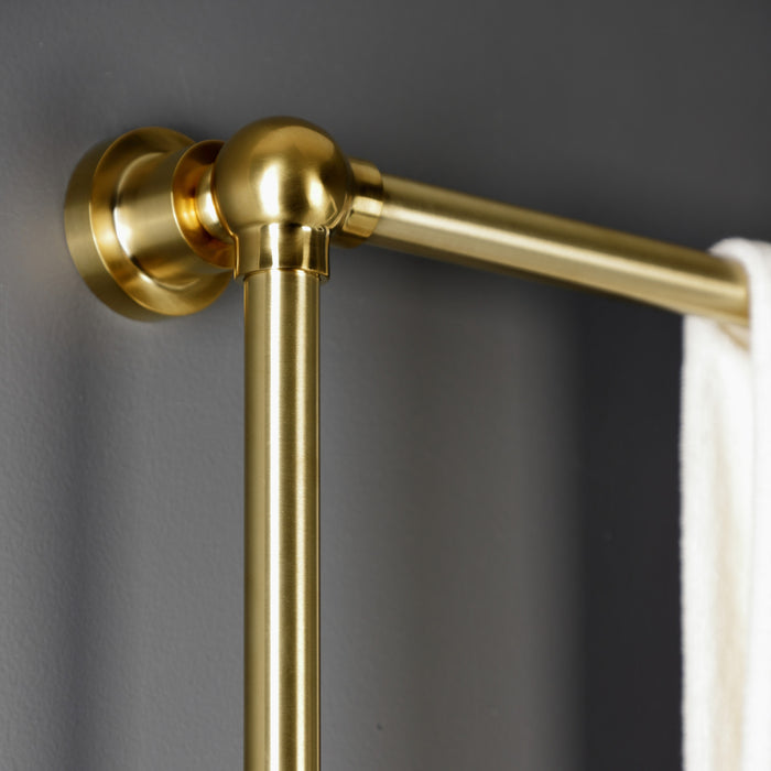 Kingston Brass DTM32243BB Palatine 24" x 32" Brass Wall Mount 3-Tier Towel Rack, Brushed Brass