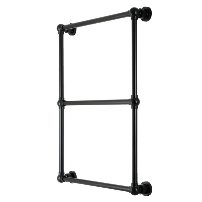 Kingston Brass DTM32243MB Palatine 24" x 32" Brass Wall Mount 3-Tier Towel Rack, Matte Black