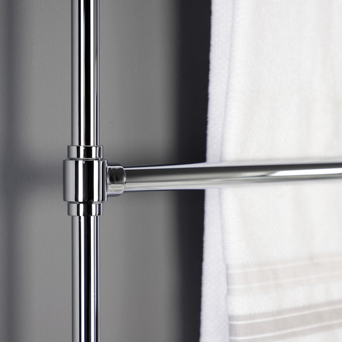 Kingston Brass DTM323031 Gallant 30" x 32" Brass Wall Mount 3-Tier Towel Rack, Polished Chrome
