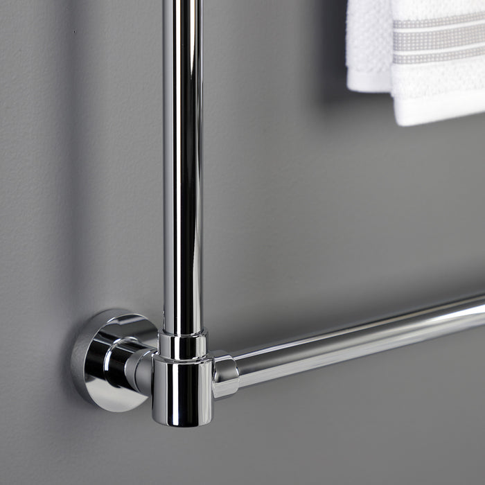 Kingston Brass DTM323031 Gallant 30" x 32" Brass Wall Mount 3-Tier Towel Rack, Polished Chrome