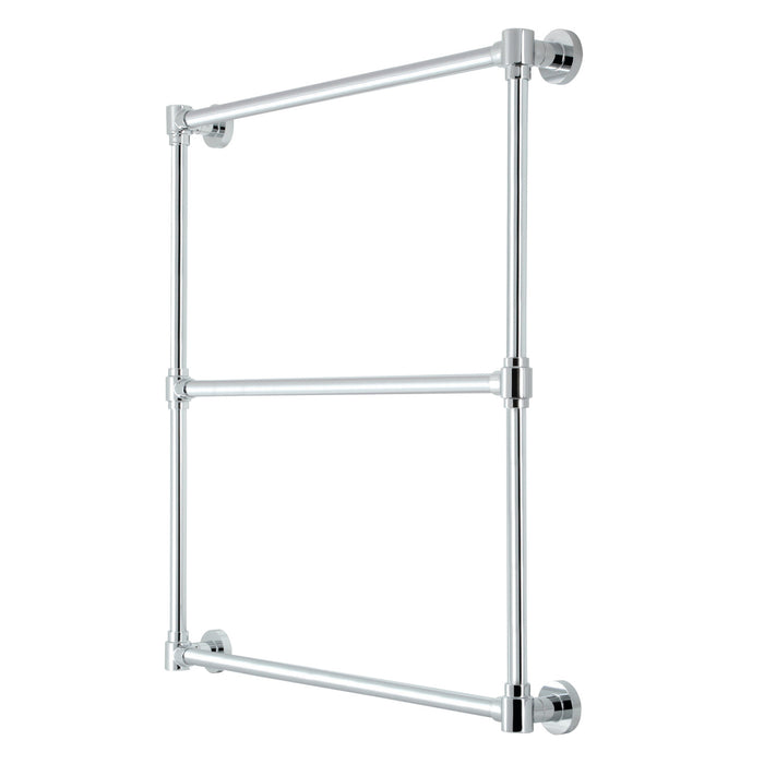 Kingston Brass DTM323031 Gallant 30" x 32" Brass Wall Mount 3-Tier Towel Rack, Polished Chrome