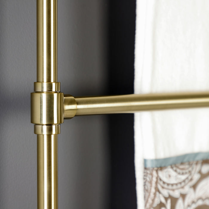 Kingston Brass DTM323037 Gallant 30" x 32" Brass Wall Mount 3-Tier Towel Rack, Brushed Brass
