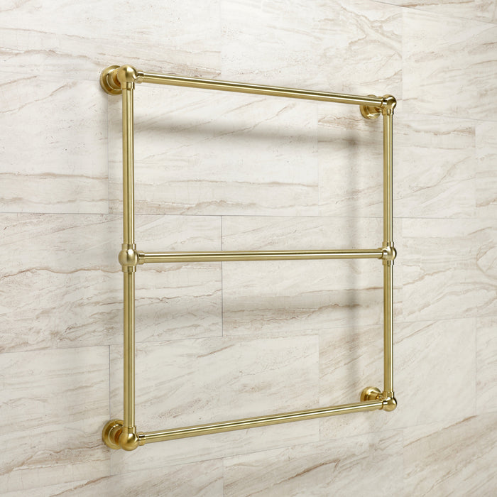 Kingston Brass DTM32303BB Palatine 30" x 32" Brass Wall Mount 3-Tier Towel Rack, Brushed Brass