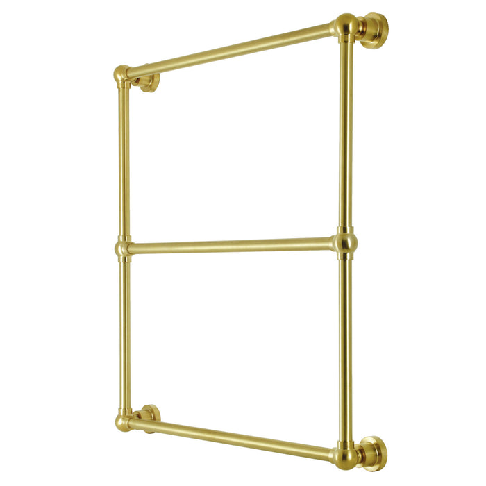 Kingston Brass DTM32303BB Palatine 30" x 32" Brass Wall Mount 3-Tier Towel Rack, Brushed Brass