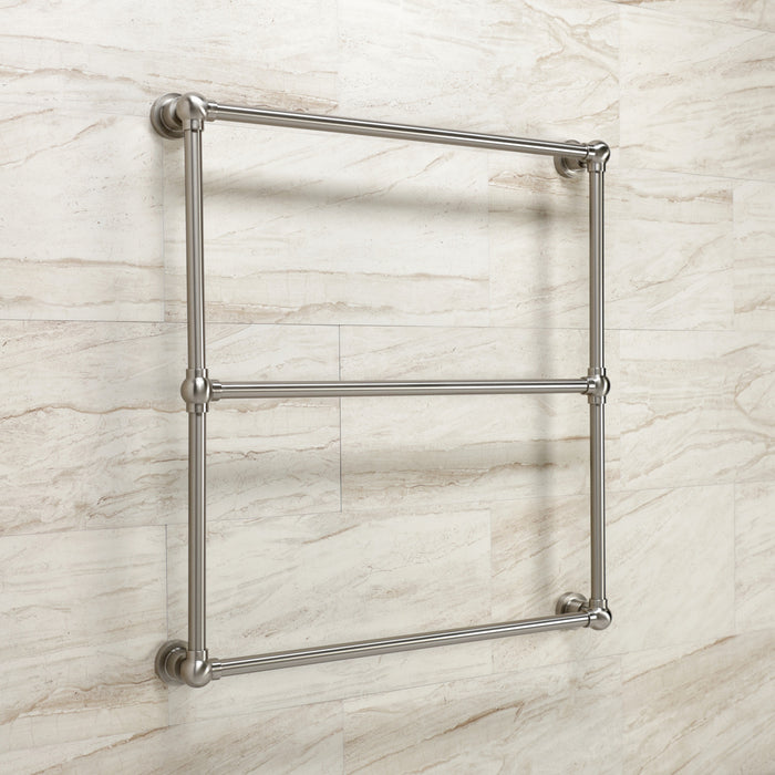 Kingston Brass DTM32303BN Palatine 30" x 32" Brass Wall Mount 3-Tier Towel Rack, Brushed Nickel