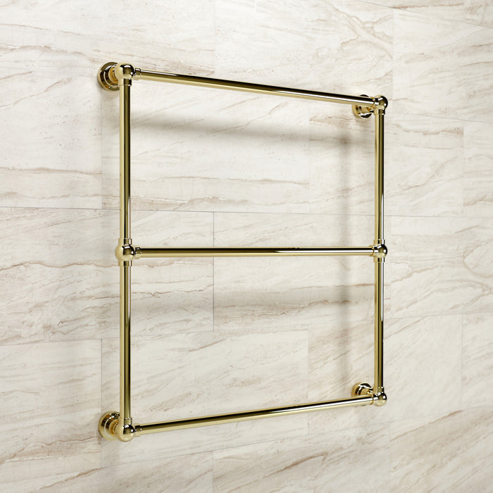 Kingston Brass DTM32303PB Palatine 30" x 32" Brass Wall Mount 3-Tier Towel Rack, Polished Brass