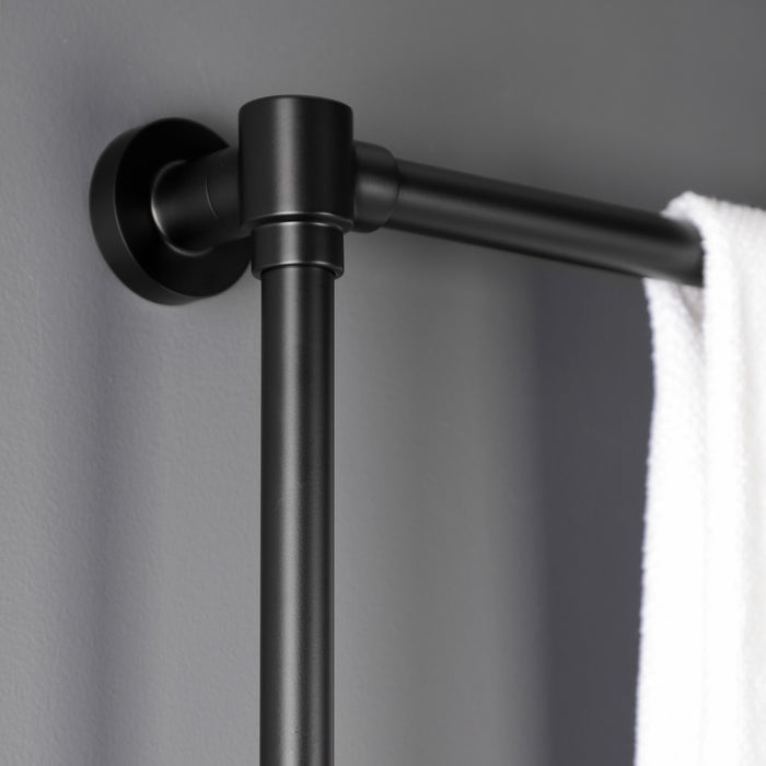 Kingston Brass DTM323630 Gallant 36" x 32" Brass Wall Mount 3-Tier Towel Rack, Matte Black