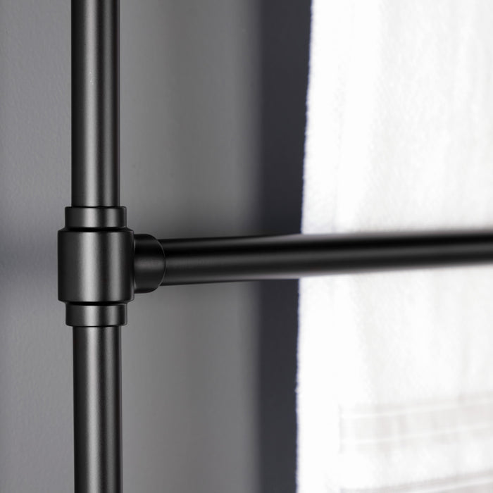 Kingston Brass DTM323630 Gallant 36" x 32" Brass Wall Mount 3-Tier Towel Rack, Matte Black