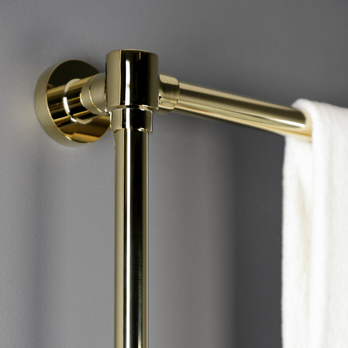 Kingston Brass DTM323632 Gallant 36" x 32" Brass Wall Mount 3-Tier Towel Rack, Polished Brass