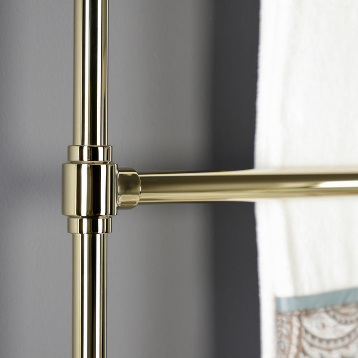 Kingston Brass DTM323632 Gallant 36" x 32" Brass Wall Mount 3-Tier Towel Rack, Polished Brass