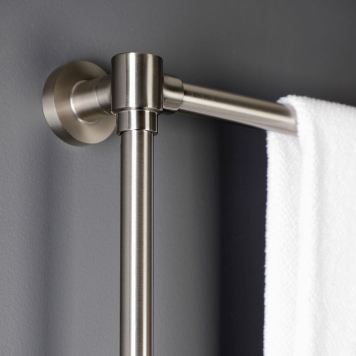 Kingston Brass DTM323638 Gallant 36" x 32" Brass Wall Mount 3-Tier Towel Rack, Brushed Nickel