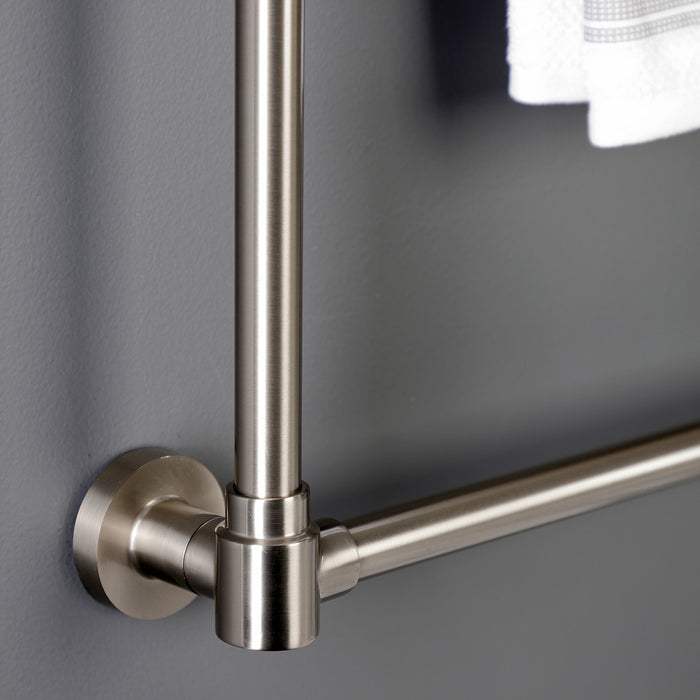 Kingston Brass DTM323638 Gallant 36" x 32" Brass Wall Mount 3-Tier Towel Rack, Brushed Nickel