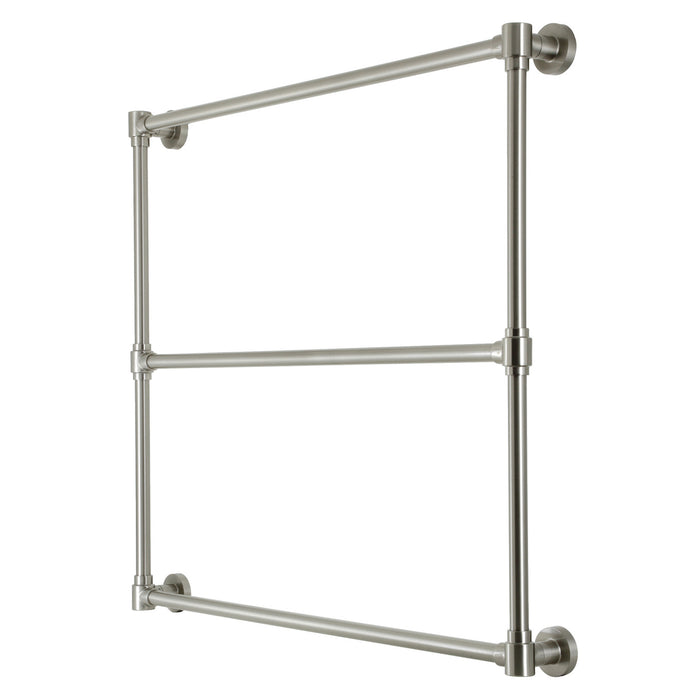 Kingston Brass DTM323638 Gallant 36" x 32" Brass Wall Mount 3-Tier Towel Rack, Brushed Nickel