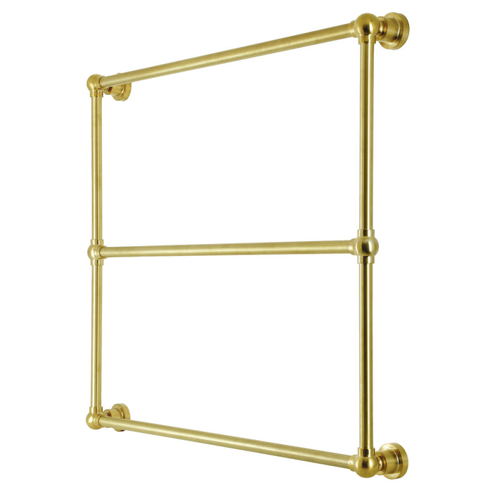 Kingston Brass DTM32363BB Palatine 36" x 32" Brass Wall Mount 3-Tier Towel Rack, Brushed Brass