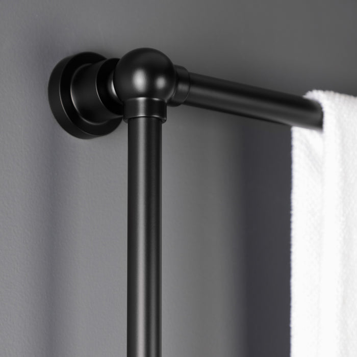 Kingston Brass DTM32363MB Palatine 36" x 32" Brass Wall Mount 3-Tier Towel Rack, Matte Black