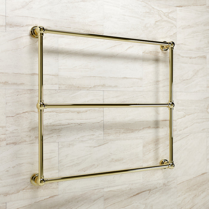 Kingston Brass DTM32363PB Palatine 36" x 32" Brass Wall Mount 3-Tier Towel Rack, Polished Brass