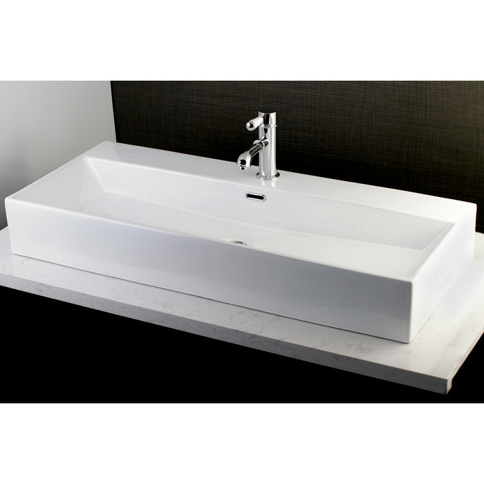 Fauceture EV3916 Camilla 39" Porcelain Rectangular Vessel Sink (Single-Hole), White