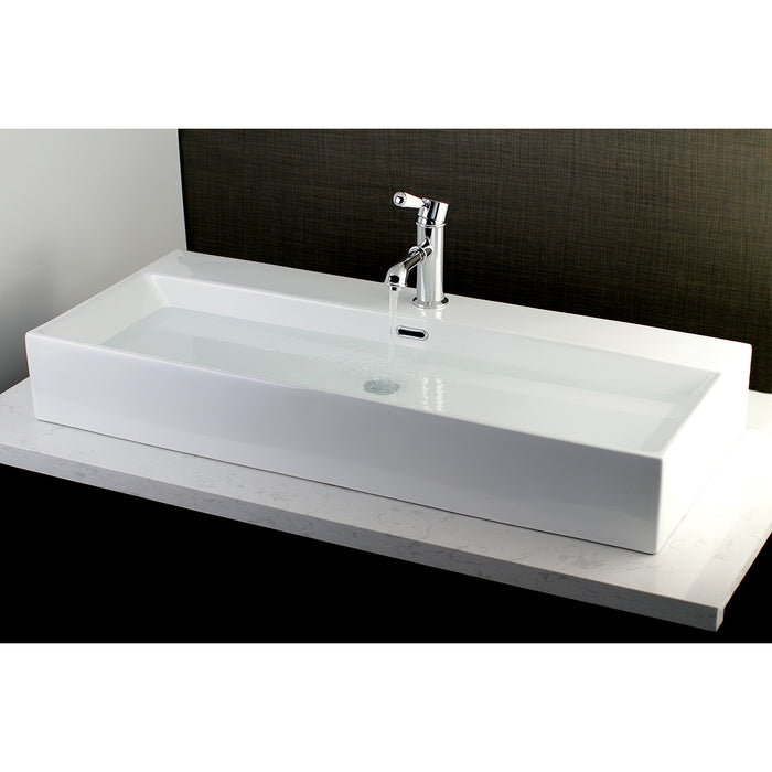 Fauceture EV3916 Camilla 39" Porcelain Rectangular Vessel Sink (Single-Hole), White