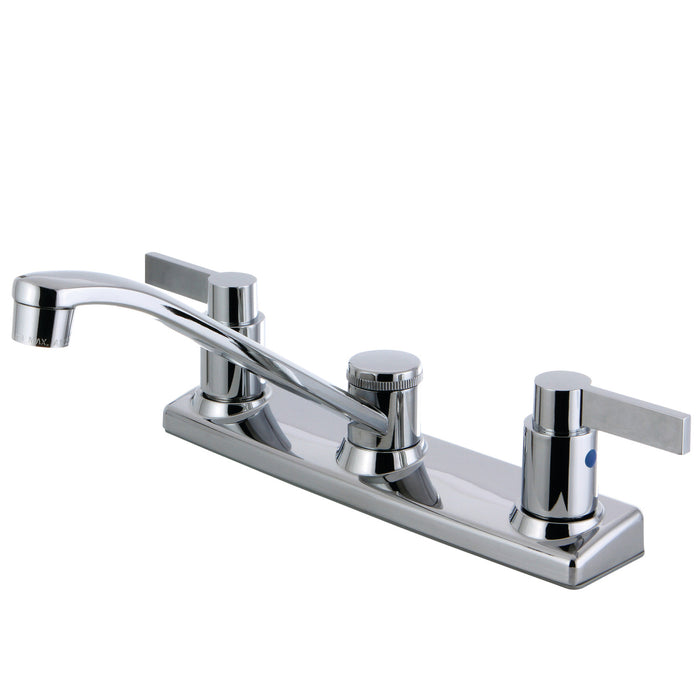 Kingston FB2121NDL NuvoFusion Two-Handle 8" Centerset Kitchen Faucet, Polished Chrome