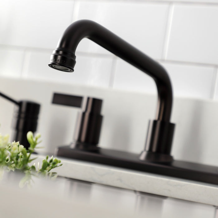 Kingston Brass FB2135NDL NuvoFusion 8-Inch Centerset Kitchen Faucet, Oil Rubbed Bronze