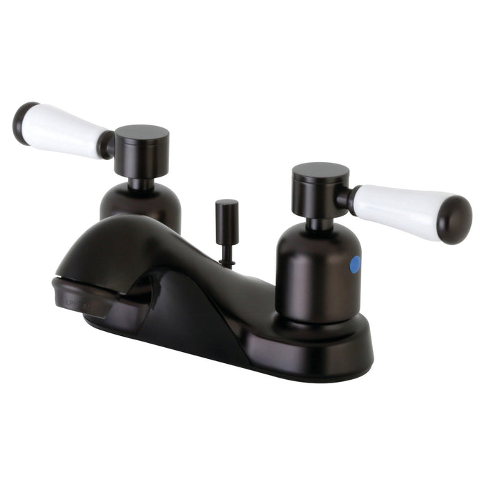 Kingston Brass FB5625DPL Paris Double-Handle 4" Centerset Bathroom Faucet with Pop-Up Drain, Oil Rubbed Bronze