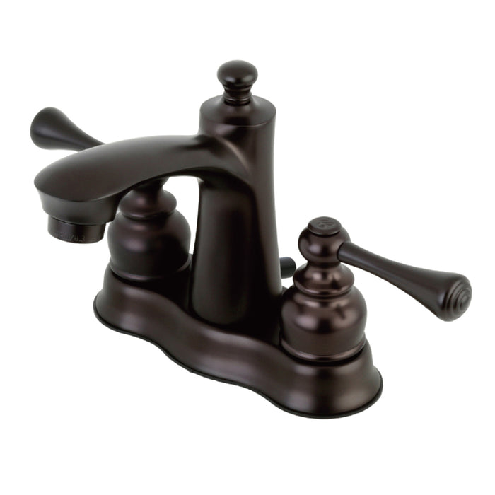 Kingston Brass FB7615BL Vintage Double-Handle 4" Centerset Bathroom Faucet with Pop-Up Drain, Oil Rubbed Bronze