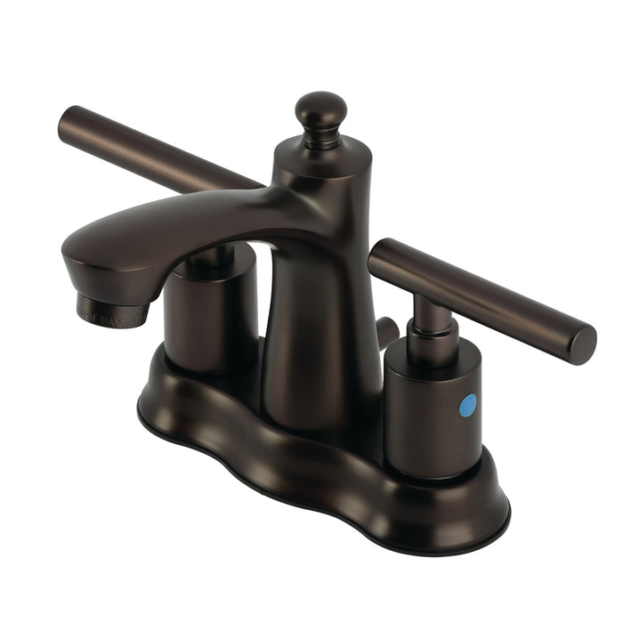 Kingston Brass FB7615CML Manhattan 4 in. Centerset Bathroom Faucet with Pop-Up Drain, Oil Rubbed Bronze