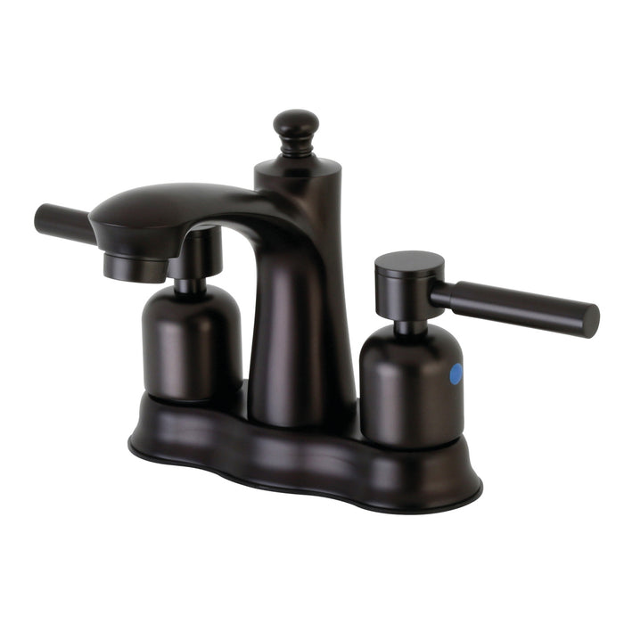 Kingston Brass FB7615DL Concord Double-Handle 4" Centerset Bathroom Faucet with Pop-Up Drain, Oil Rubbed Bronze