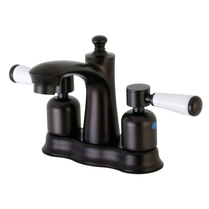 Kingston Brass FB7615DPL Paris Double-Handle 4" Centerset Bathroom Faucet with Pop-Up Drain, Oil Rubbed Bronze