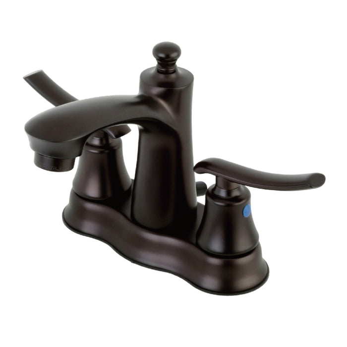 Kingston Brass FB7615JL Jamestown Double-Handle 4" Centerset Bathroom Faucet with Pop-Up Drain, Oil Rubbed Bronze