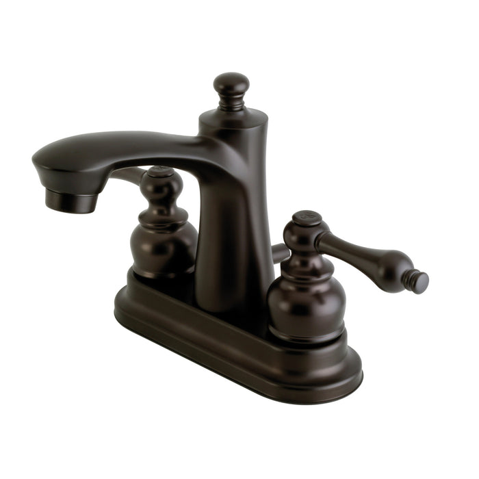 Kingston Brass FB7625AL Victorian Double-Handle 4" Centerset Bathroom Faucet with Pop-Up Drain, Oil Rubbed Bronze