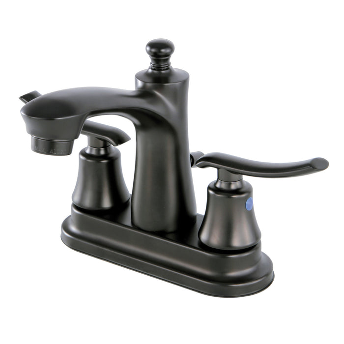 Kingston Brass FB7625JL Jamestown Double-Handle 4" Centerset Bathroom Faucet with Pop-Up Drain, Oil Rubbed Bronze