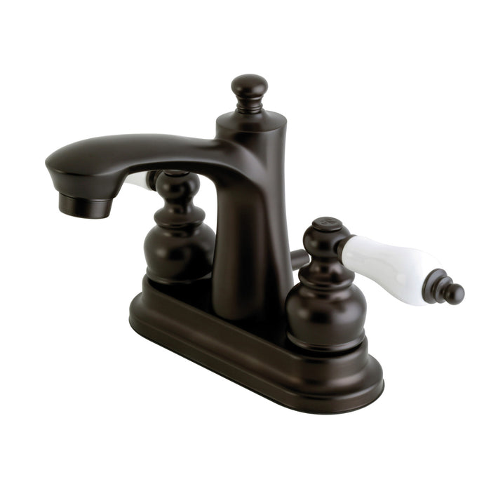 Kingston Brass FB7625PL Victorian Double-Handle 4" Centerset Bathroom Faucet with Pop-Up Drain, Oil Rubbed Bronze