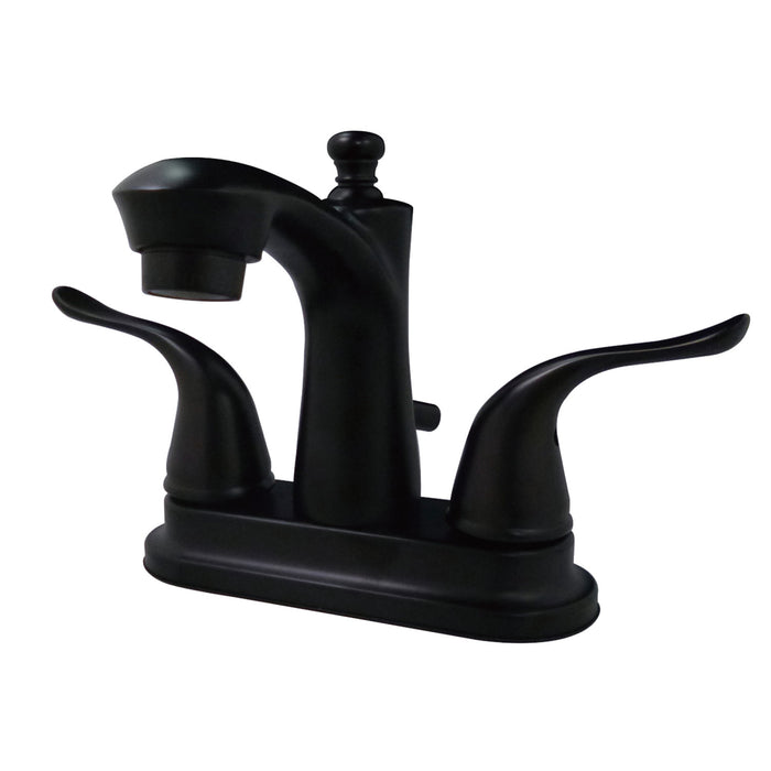 Kingston Brass FB7625YL Yosemite Double-Handle 4" Centerset Bathroom Faucet with Pop-Up Drain, Oil Rubbed Bronze