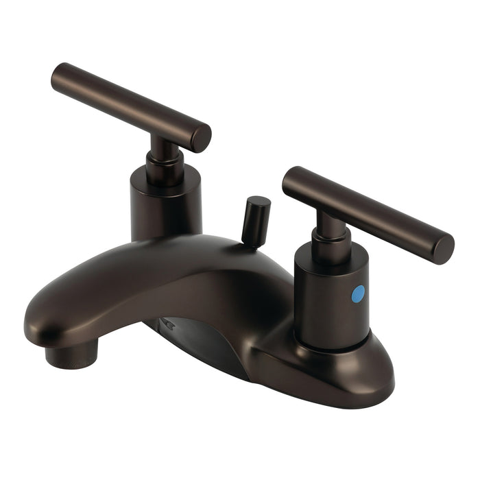 Kingston Brass FB8625CML Manhattan 4 in. Centerset Bathroom Faucet with Pop-Up Drain, Oil Rubbed Bronze