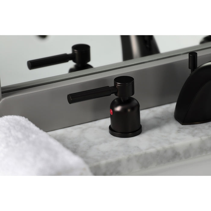 Kingston Brass FB8955DL Concord Widespread Bathroom Faucet with Retail Pop-Up Drain, Oil Rubbed Bronze