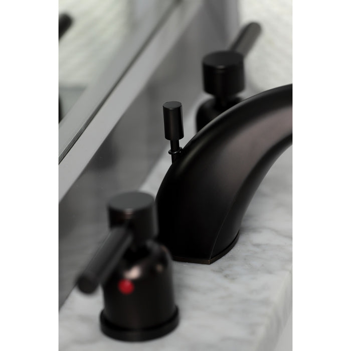 Kingston Brass FB8955DL Concord Widespread Bathroom Faucet with Retail Pop-Up Drain, Oil Rubbed Bronze