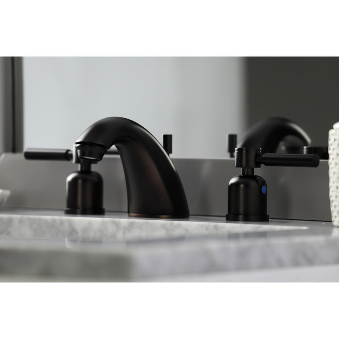 Kingston Brass FB8955DL Concord Widespread Bathroom Faucet with Retail Pop-Up Drain, Oil Rubbed Bronze