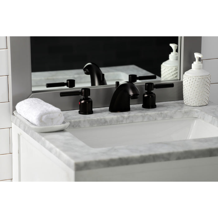 Kingston Brass FB8955DL Concord Widespread Bathroom Faucet with Retail Pop-Up Drain, Oil Rubbed Bronze