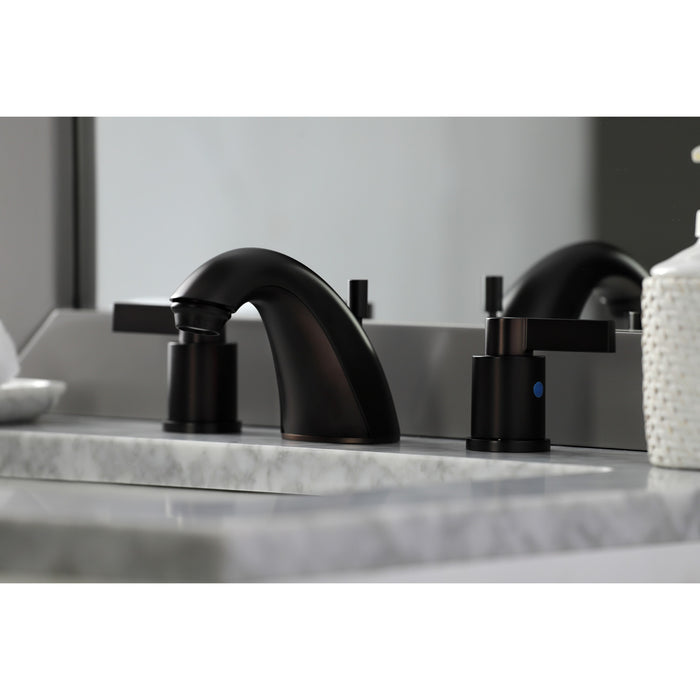 Kingston Brass FB8955NDL NuvoFusion Widespread Bathroom Faucet, Oil Rubbed Bronze