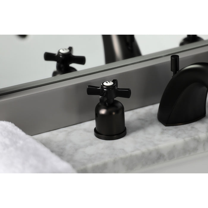 Kingston Brass FB8955ZX Millennium Widespread Bathroom Faucet with Retail Pop-Up Drain, Oil Rubbed Bronze