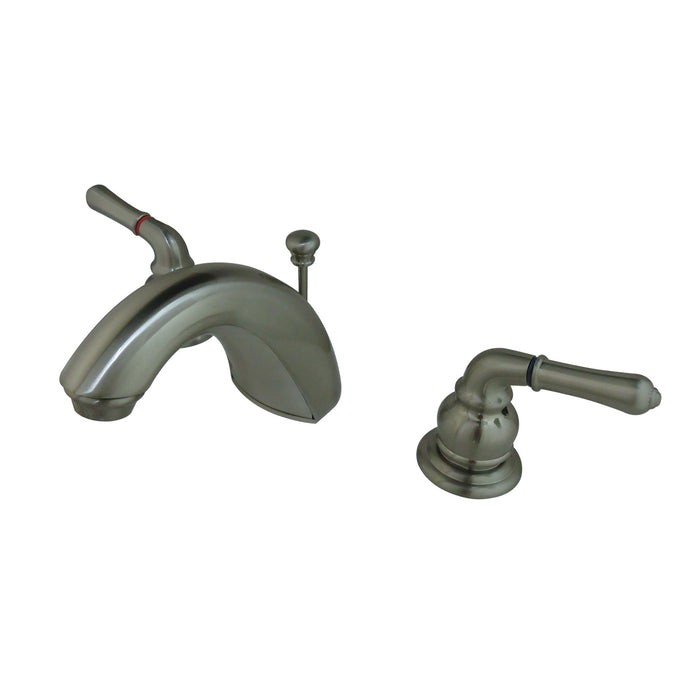 Kingston Brass FB958  Widespread Bathroom Faucet with Pop-Up Drain, Brushed Nickel