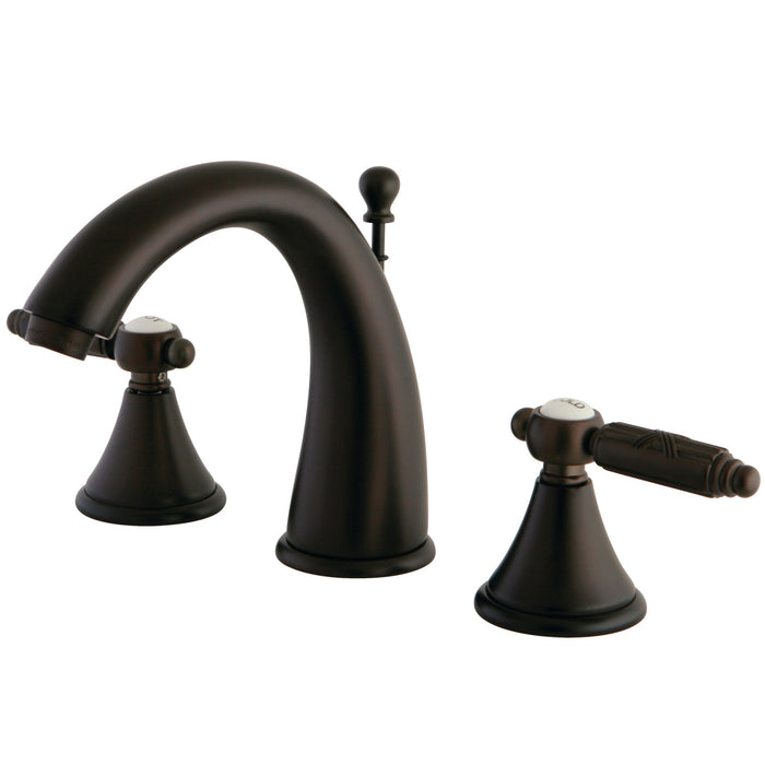 Kingston Brass FS7985GL Georgian Widespread Bathroom Faucet with Brass Pop-Up Drain, Oil Rubbed Bronze